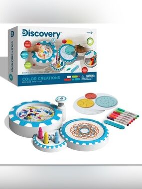 Discovery Spin & Twist Art Kit - Blue, White, Yellow, Red
